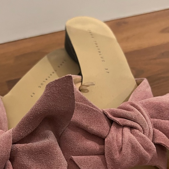 Zara pink Suede Bow Slide - Picture 3 of 4